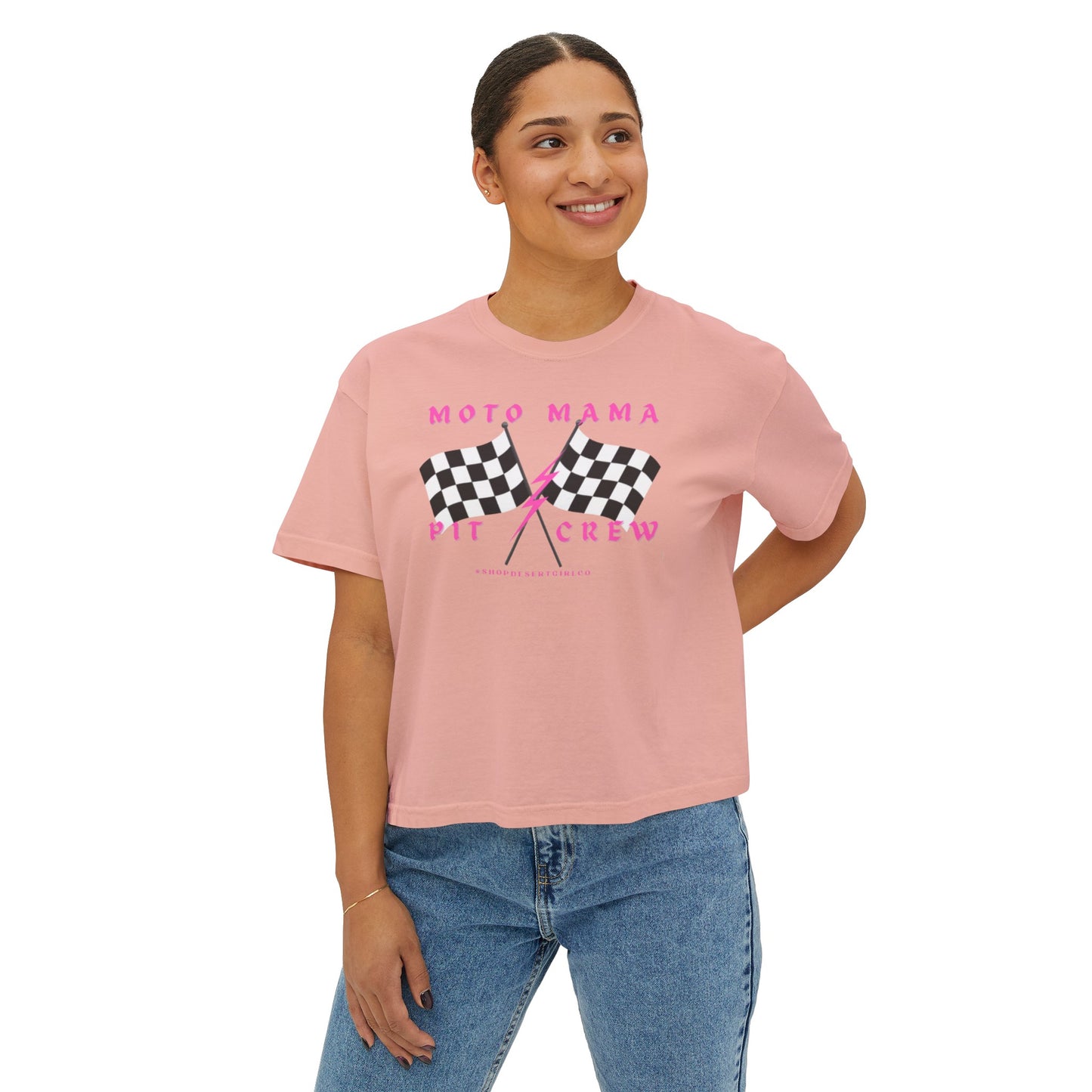 MOTO MAMA PIT CREW - BOXY TEE