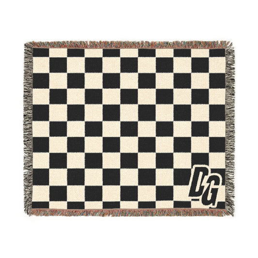 DESERTGIRL Woven Checkered Blanket