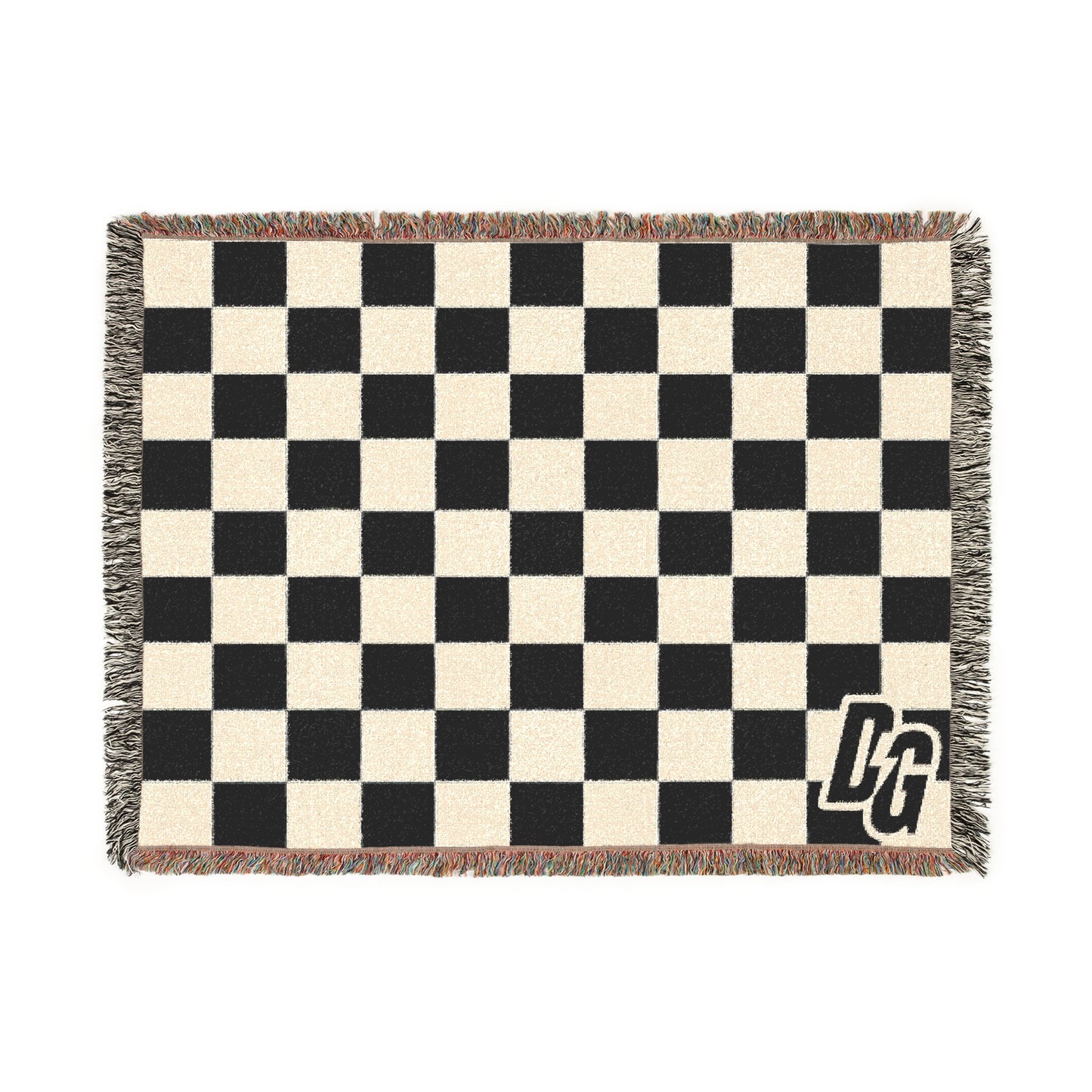 DESERTGIRL Woven Checkered Blanket