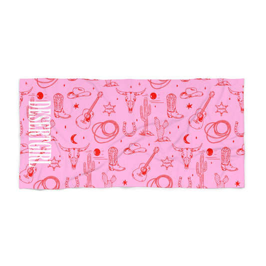 Western Icon Desert Girl Beach Towel