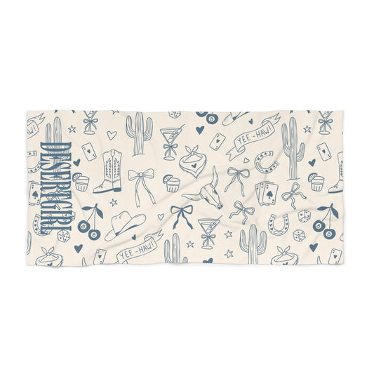 Cowgirl Blues Desert Girl Beach Towel