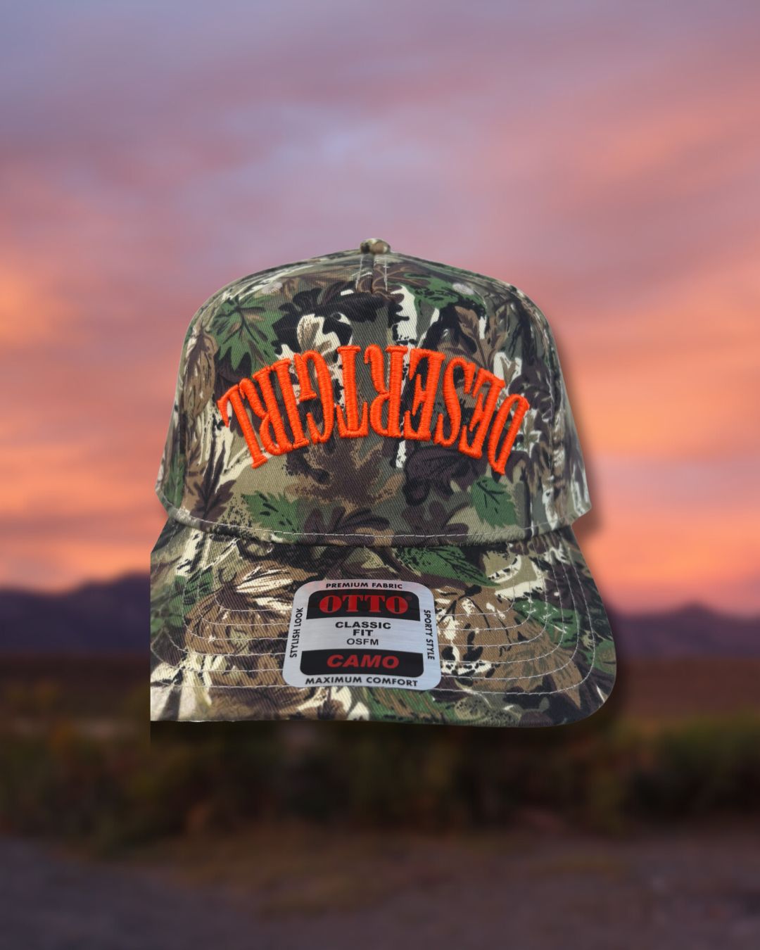 The Desert Girl Camo Trucker