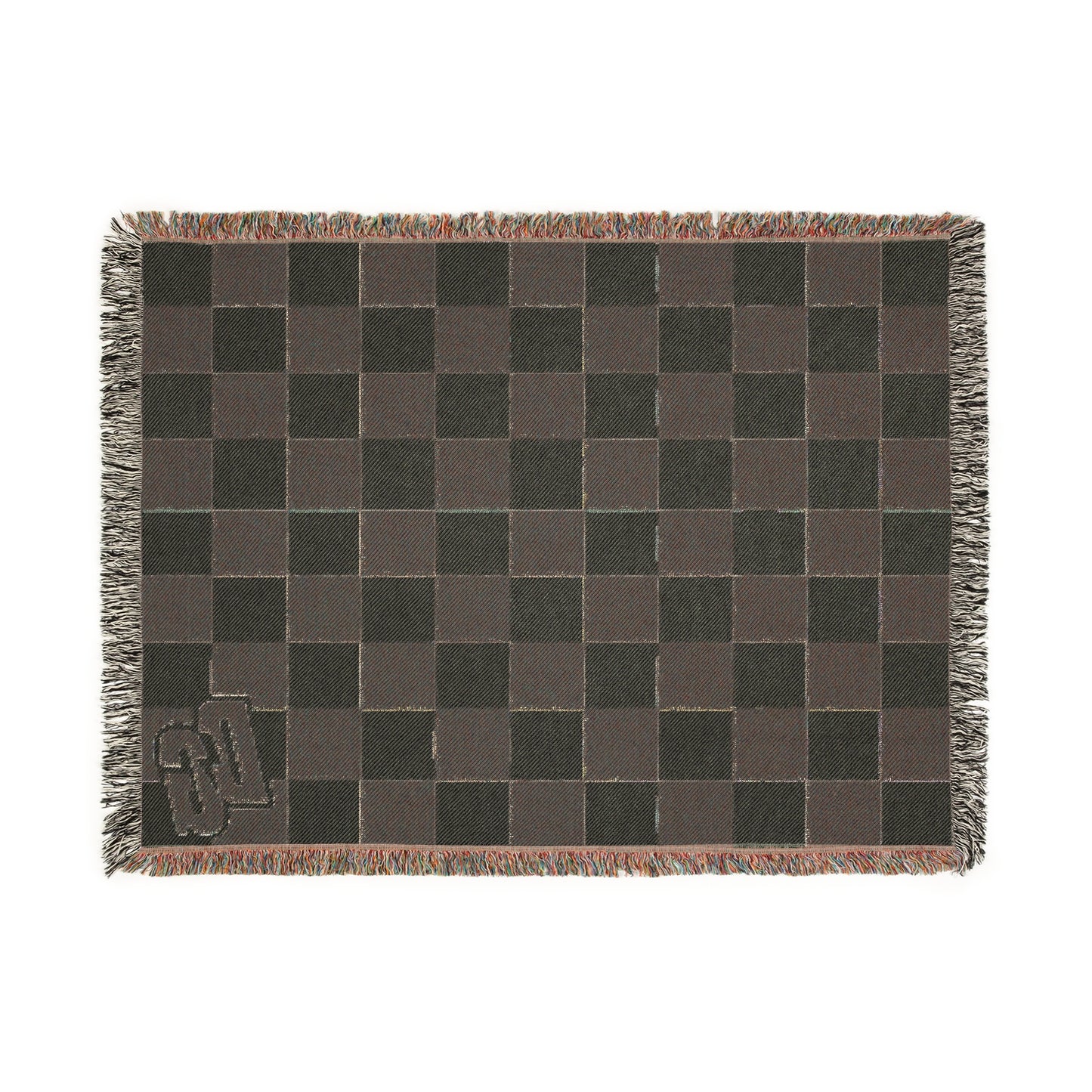 DESERTGIRL Woven Checkered Blanket