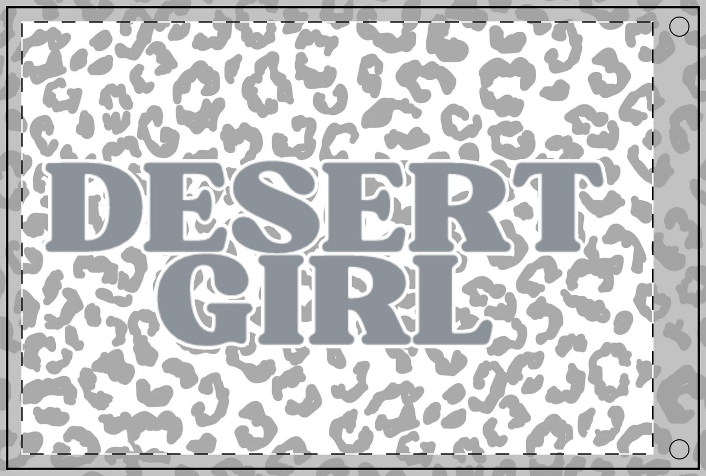 Snow Leopard Desert Girl Flag