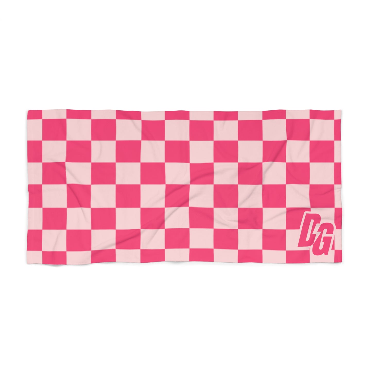 DG Beach Towel - PINK Checkered