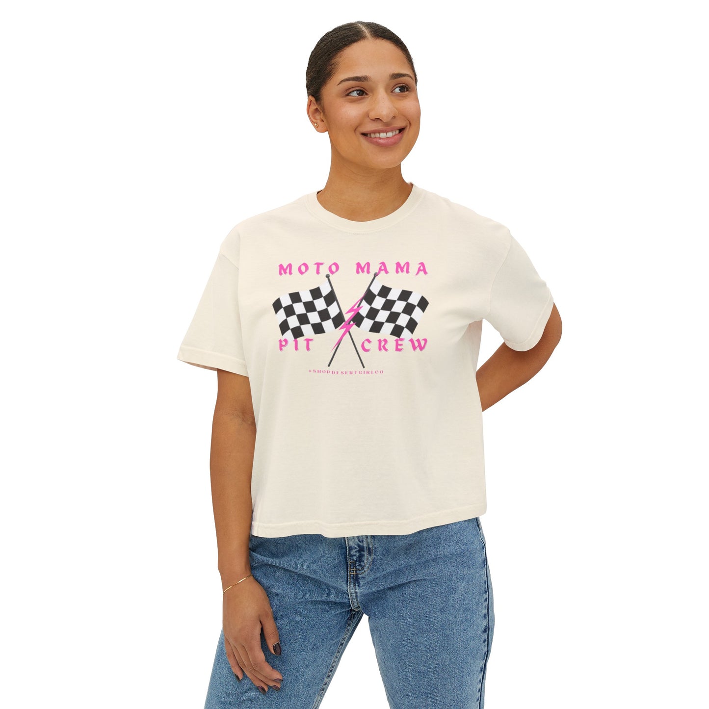 MOTO MAMA PIT CREW - BOXY TEE