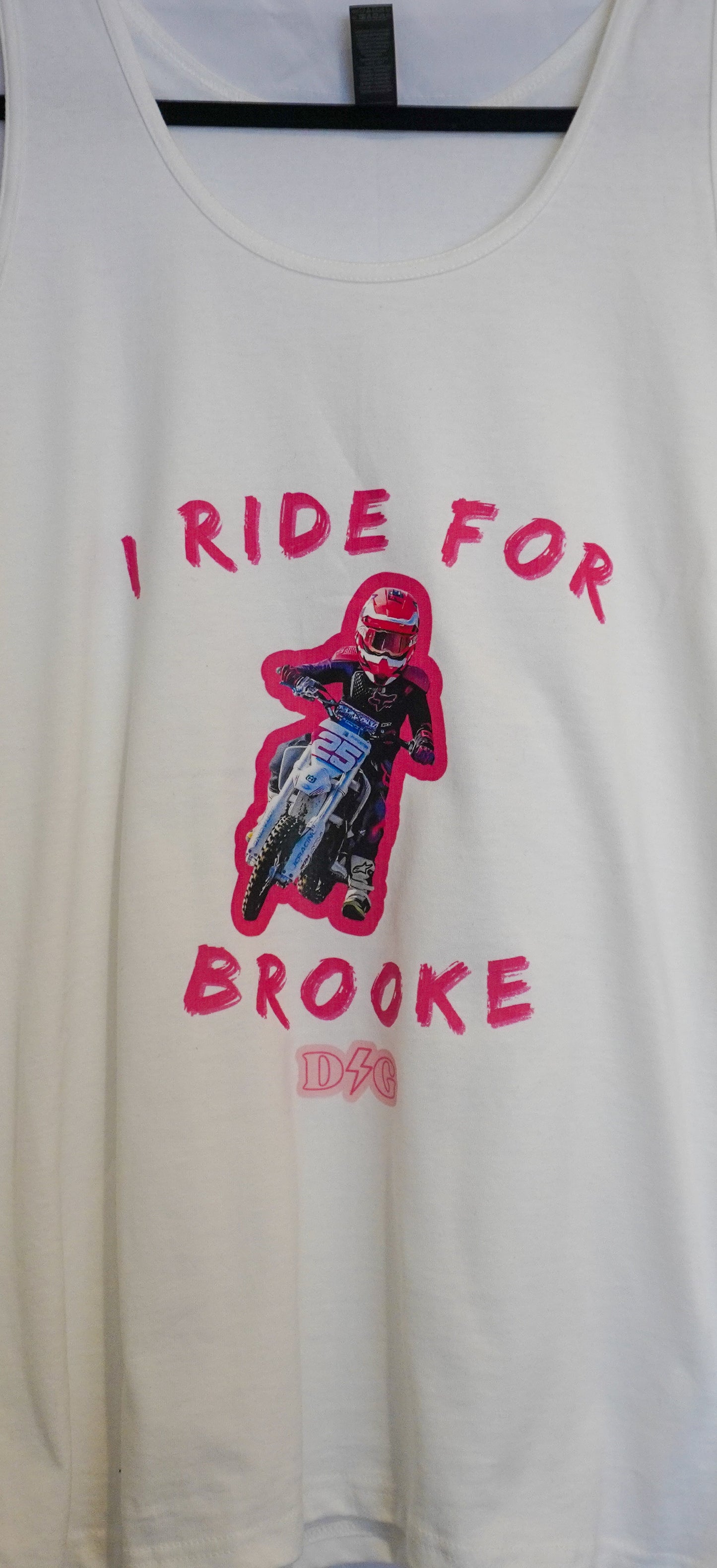 Ride for Brooke - White Muscle Tank