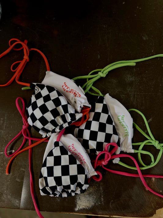 DG Checkered Triangle Bikini TOPS