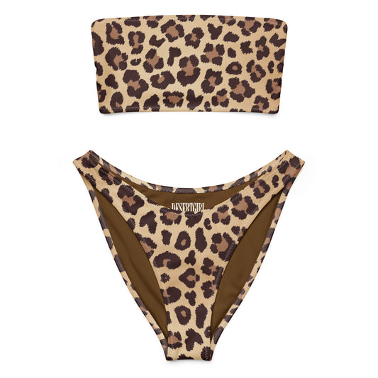 DG Cheetah Bandeau Bikini Set