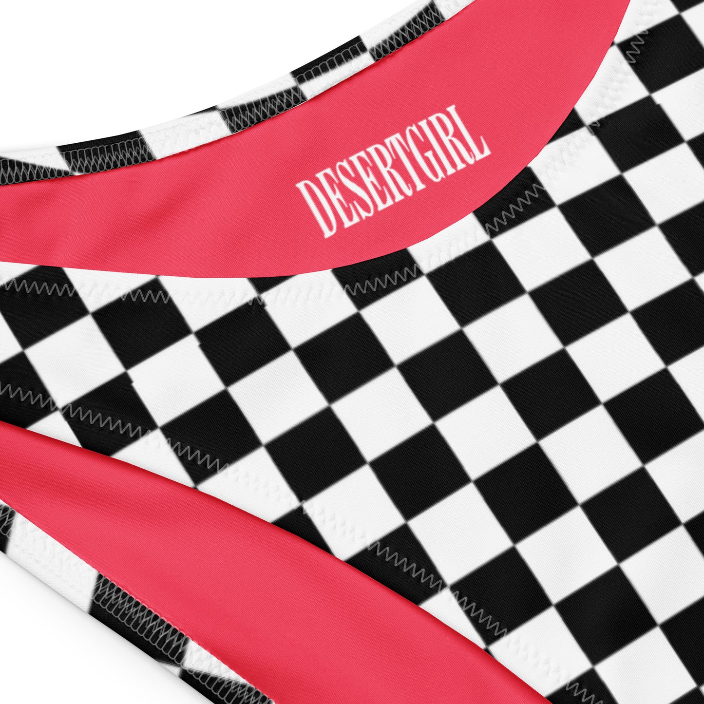 Desert Girl Checkered Bandeau Bikini Set