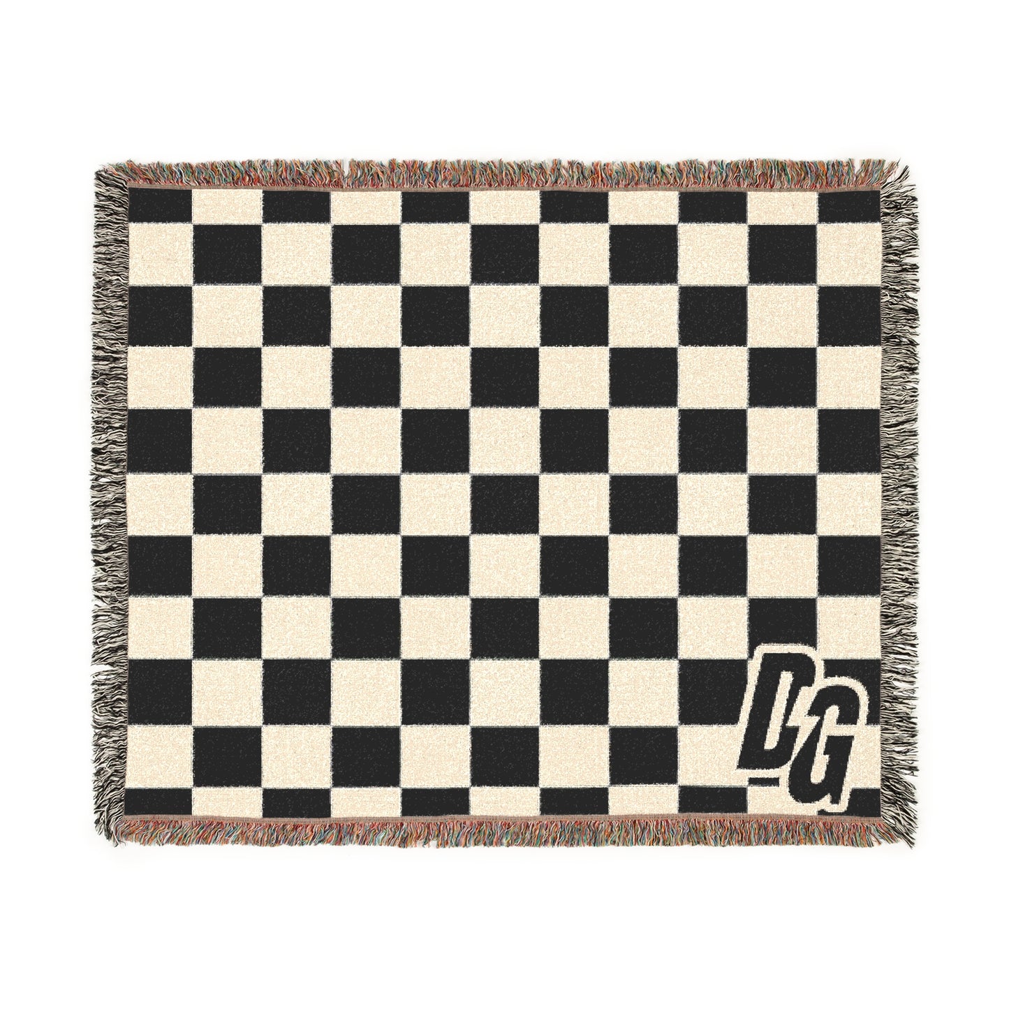 DESERTGIRL Woven Checkered Blanket