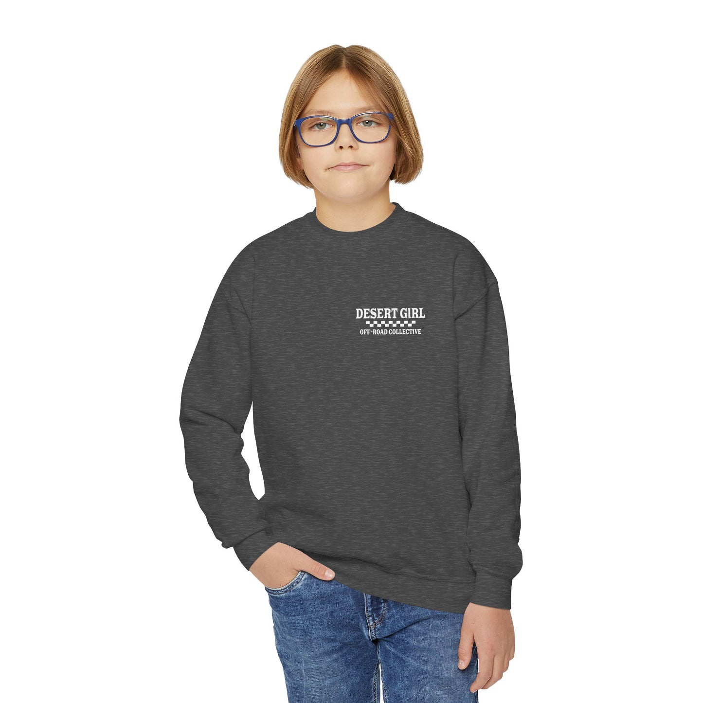 Desert Girl ll Off-Road Collective Youth Crewneck Sweatshirt
