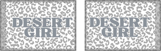 Snow Leopard Desert Girl Flag