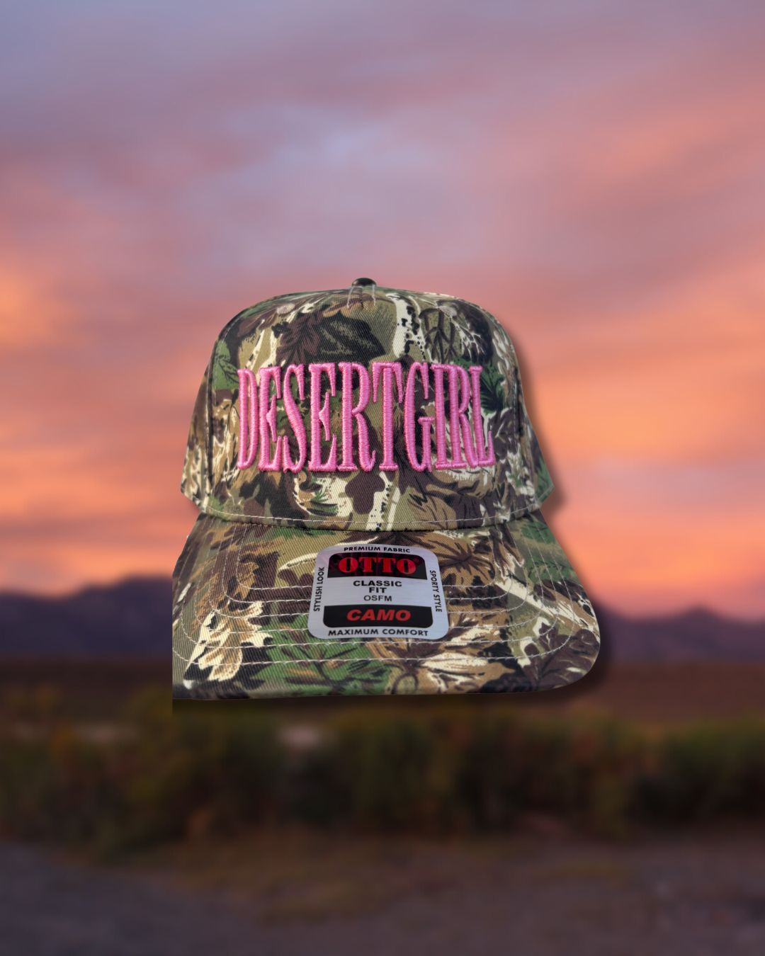 The Desert Girl Camo Trucker