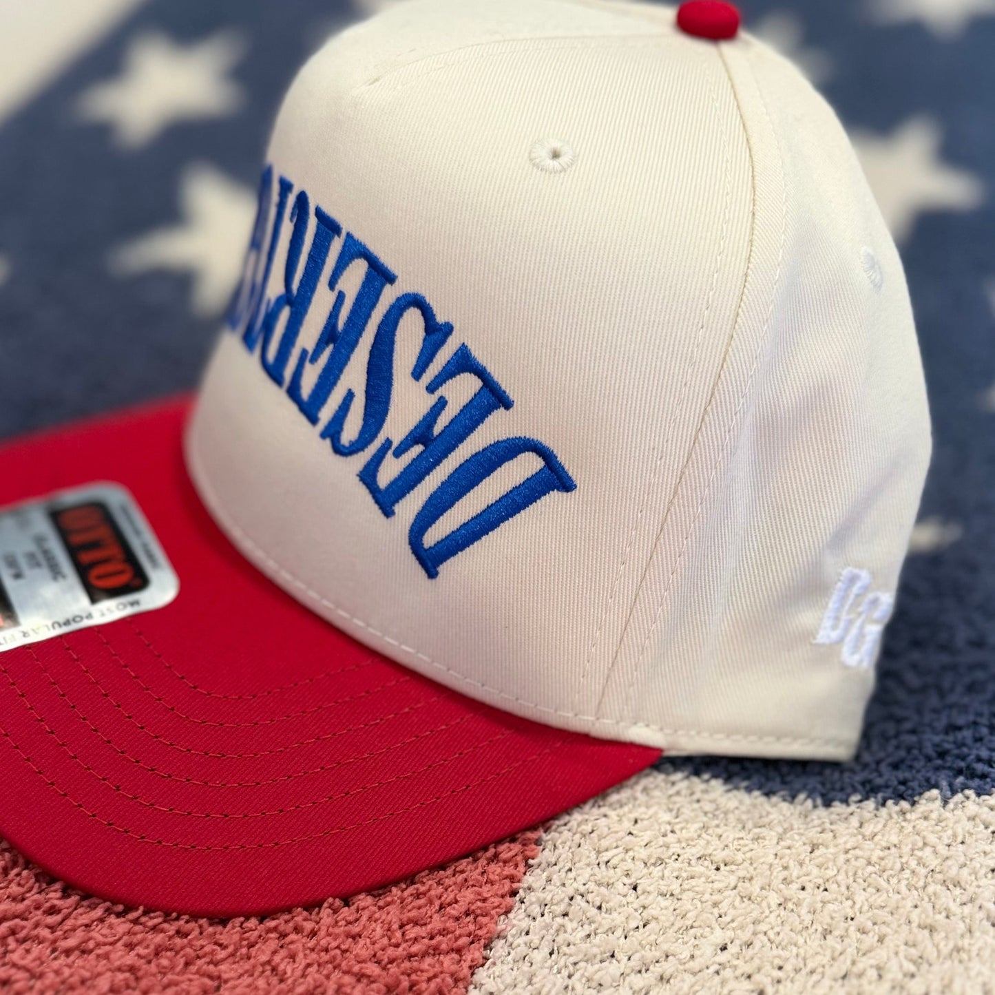 DESERT GIRL Upside Down Canvas Trucker Hat - RWB