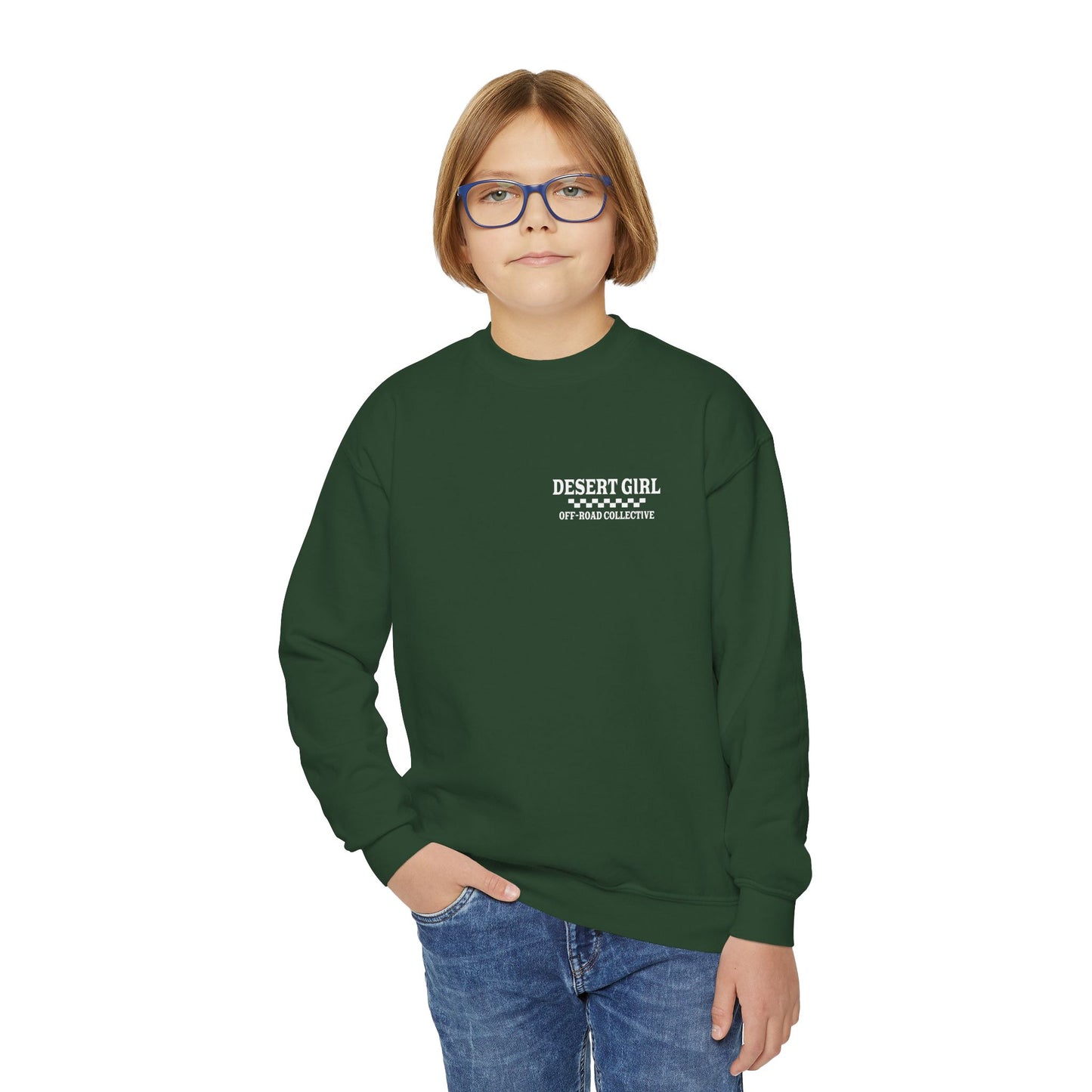 Desert Girl ll Off-Road Collective Youth Crewneck Sweatshirt