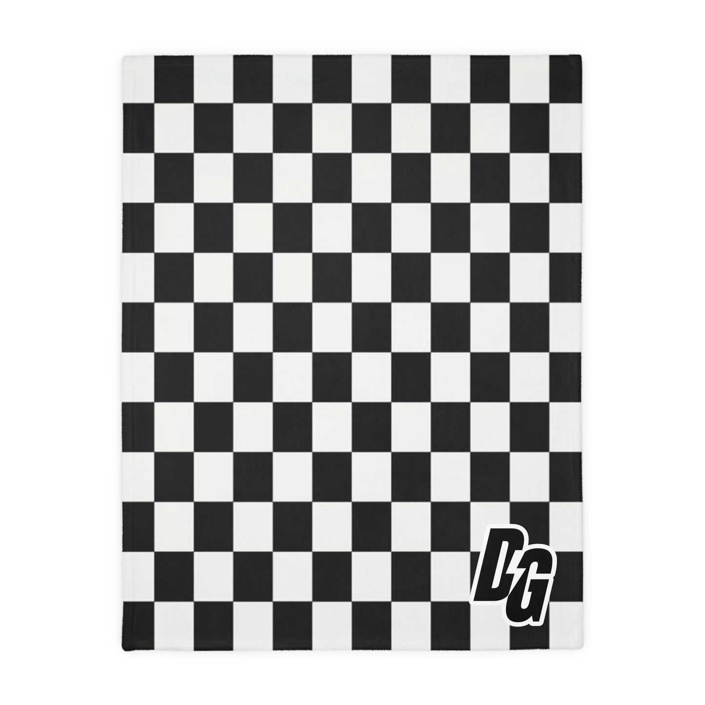 DESERTGIRL Checkered Fuzzy Blanket ( Double Sided )