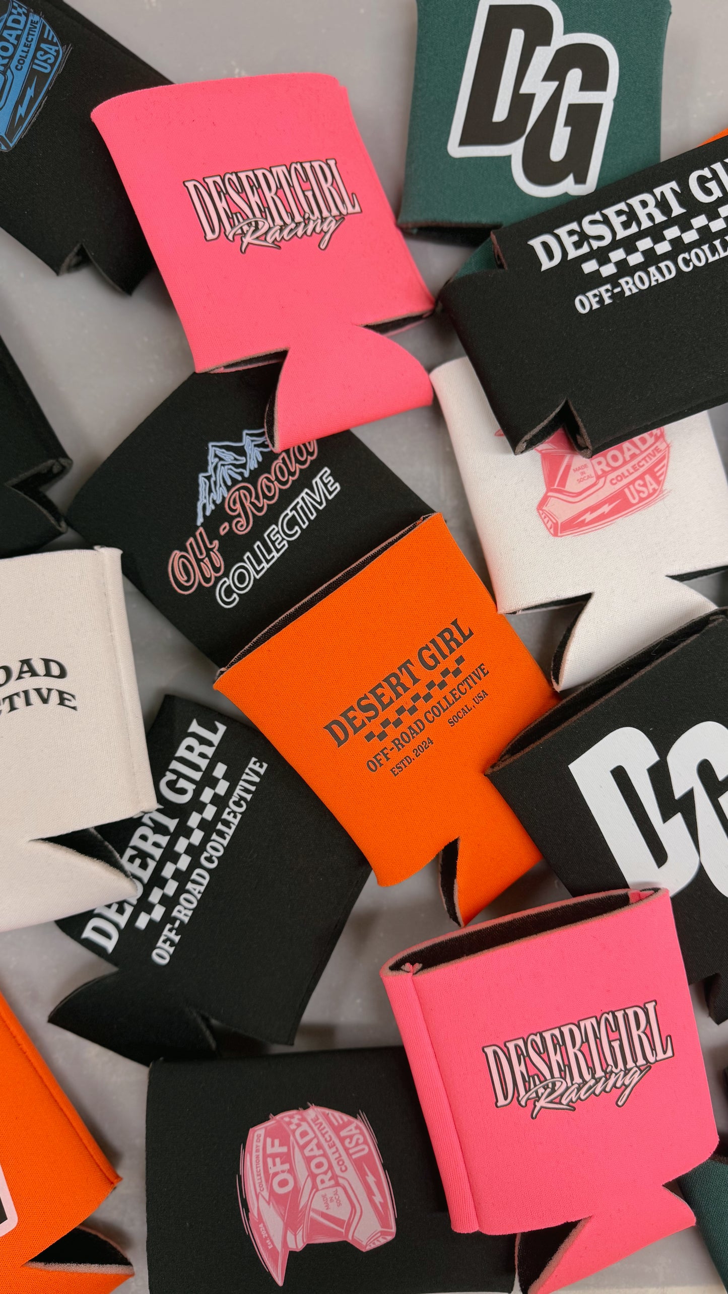 Desert Girl Racing Can Coozies